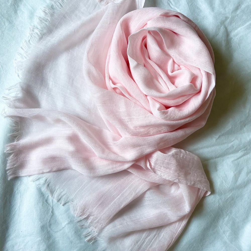 Scarf, Light Pink Scarf, Large Cotton Summer Shawl, Soft Wrap, Women Accessories